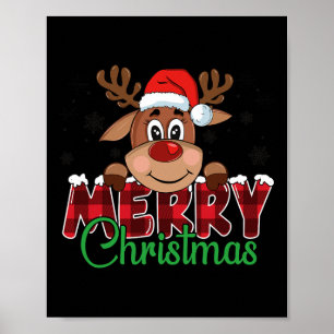 Poster Joyeux Noël Renne Hommes Femmes Famille Assorti