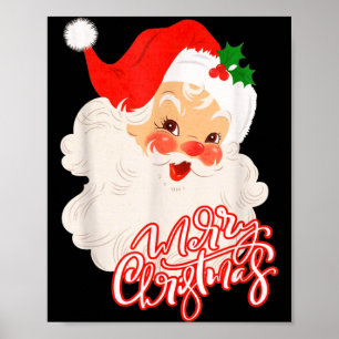 Poster Joyeux Noël Rétro Père Noël Vintage Retro Xm