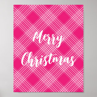 Poster Joyeux Noël rose