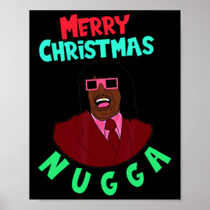 Poster Joyeux Noël rose Nugga après le prochain Noël