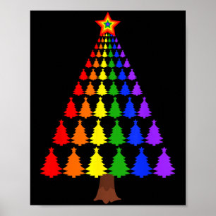 Poster Joyeux Noël Santa Humain Lgbt Gay Pride Drapeau Xm