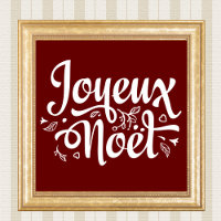 Joyeux Noel Simple Rouge Français Noël
