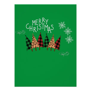 Poster Joyeux Noël vert