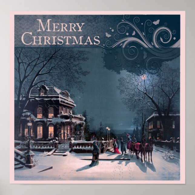 Poster Joyeux Noël vintage (Devant)