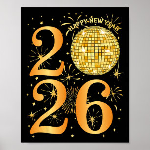 Poster Joyeux Nouvel An Feu d'artifice 2026 Nouvel An par