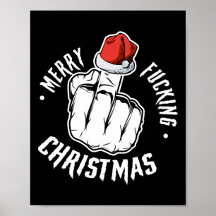 Poster Joyeux Nouvel An Noël Hommes Inappropriés Adulte