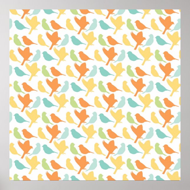 Poster Joyeux Oiseaux (Devant)