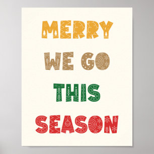 Poster Joyeux on y va, Joyeux Noël, Noël, Fêtes