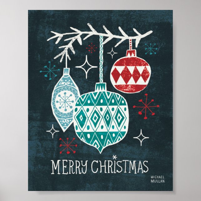 Poster Joyeux ornements Christmastime (Devant)
