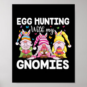 Poster Joyeux Pâques Avec Mes Gnomies Lapin Oreilles Chas