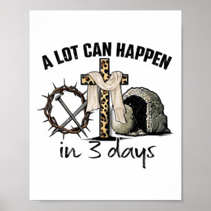Poster Joyeux Pâques Beaucoup Peuvent Arriver En 3 Jours
