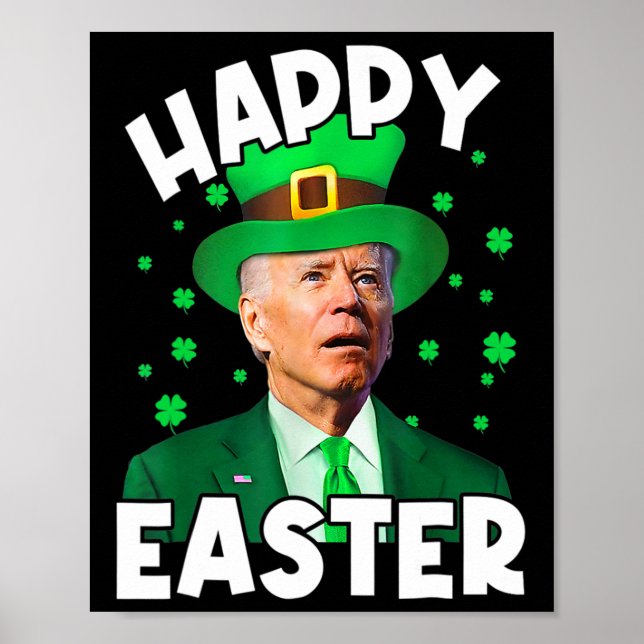 Poster Joyeux Pâques Joe Biden Jour de la Saint Patrick L (Devant)