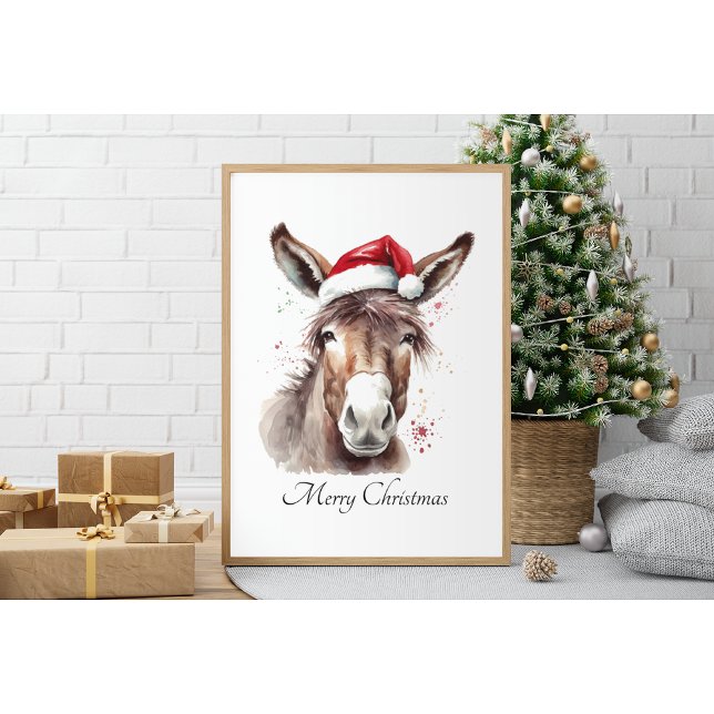 Poster Joyeux petit âne de Noël, coutume (Créateur téléchargé)