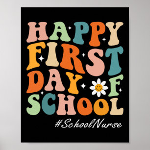 Poster Joyeux premier jour de l'école infirmière super ré