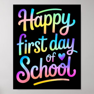 Poster Joyeux Premier Jour De L'École Retour À L'École Ét