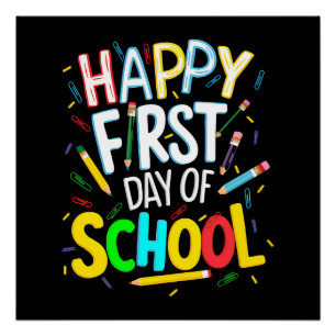 Poster Joyeux premier jour de rentrée scolaire