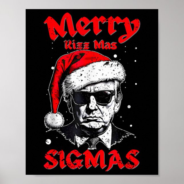 Poster Joyeux Rizz Mas Sigmas Funny Gen Alpha X mas Père  (Devant)