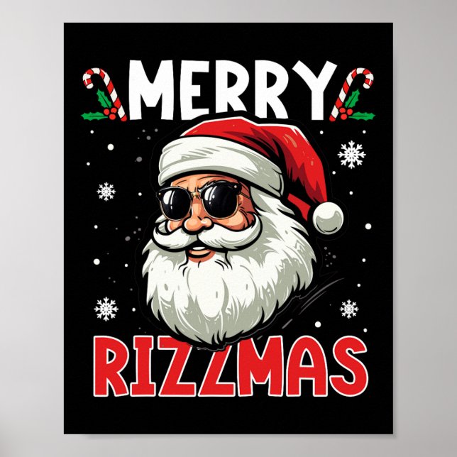 Poster Joyeux Rizzmas Enfants Ados École Funny Noël Sa (Devant)