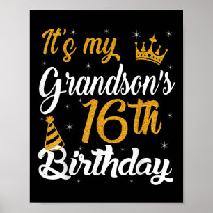 Poster Joyeux Ses Mes petits-fils 16e anniversaire 2009 1