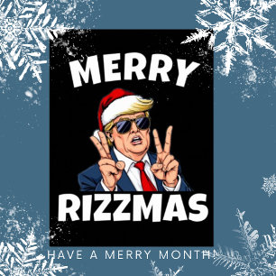 Poster Joyeux Skibidi Rizzmas Père Noël Trump