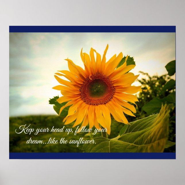 Poster Joyeux tournesol personnalisé (Devant)