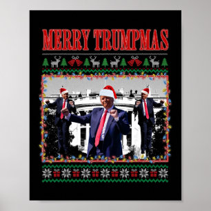 Poster Joyeux Trumpmas Donald Trump Père Noël Famille Xma