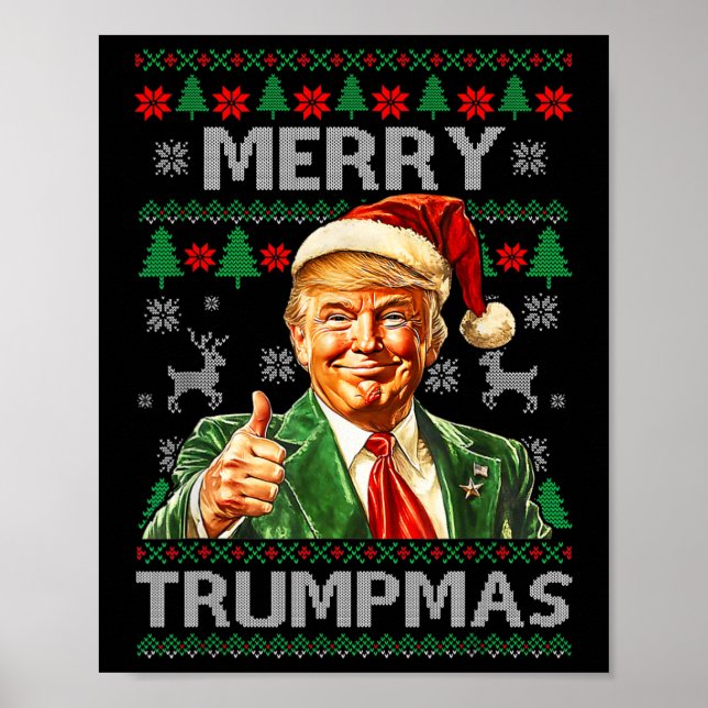 Poster Joyeux Trumpmas - Père Noël Donald Trump (Devant)