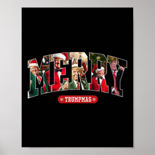 Poster Joyeux Trumpmas Père Noël Trump Pajamas de Noël Dr