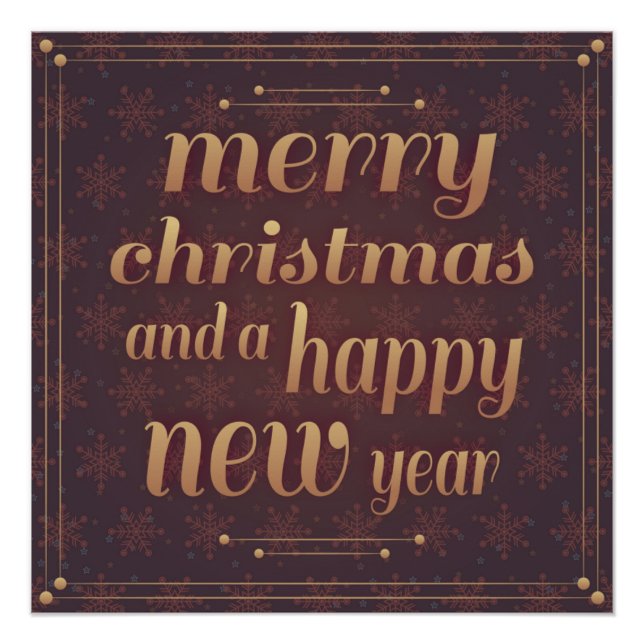 POSTER JOYEZ NOËL ET UNE BONNE ANNÉE (Devant)