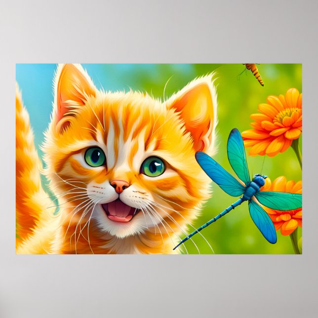 Poster Joyous Kitten (Devant)