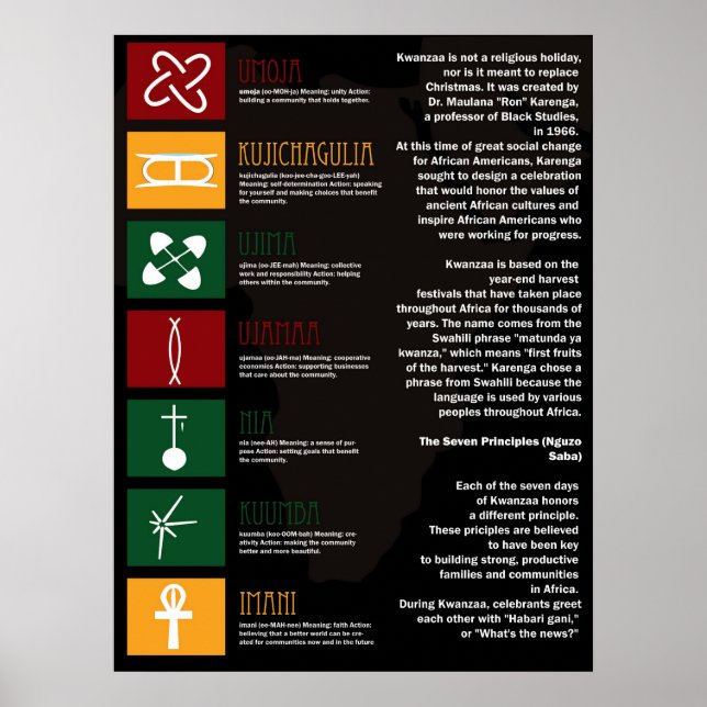 Poster Joyous Kwanzaa (Devant)