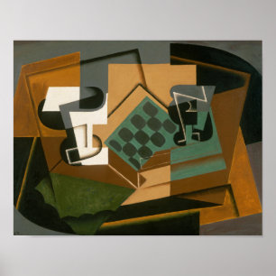 Poster Juan Gris - Echecboard, Verre et Plat