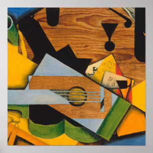 Poster Juan Gris - Vie Toujours Avec Guitare