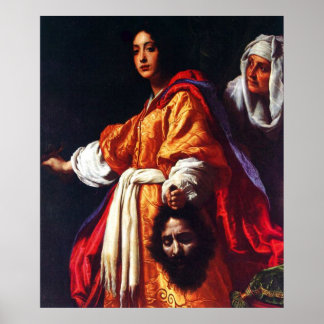 Poster Judith avec le chef d'Holofernes