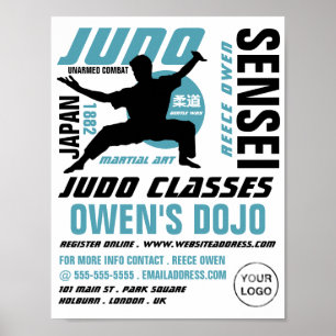 Poster Judo Design, Judo Classes Publicité