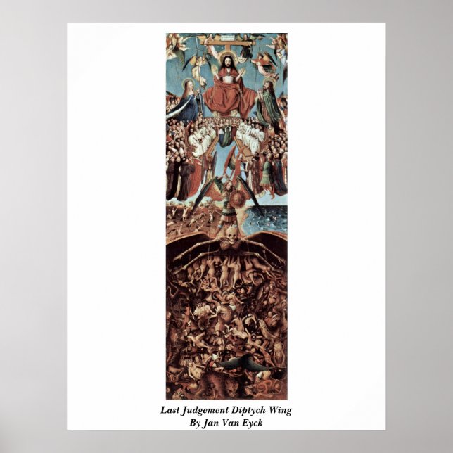 Poster Jugement dernier Diptych Wing Par Jan Van Eyck (Devant)