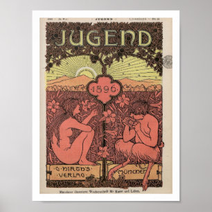 Poster Jugend, Jeunesse, magazine allemand, années 1800