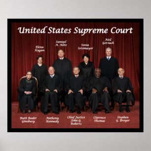 Poster Juges de la Cour suprême des États-Unis