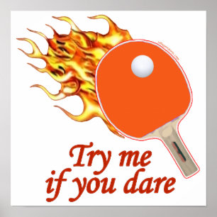 Poster Jugez-moi ping-pong flamboyant