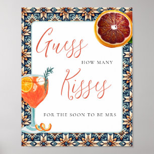 Poster Juicy Orange Spritz Devine Combien De Jeu De Douch
