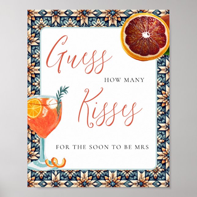 Poster Juicy Orange Spritz Devine Combien De Jeu De Douch (Devant)