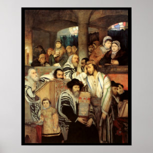 Poster Juifs priant par Maurycy Gottlieb - Vers 1878