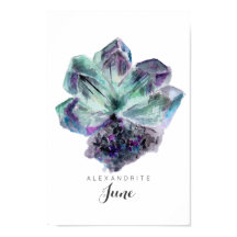 Juin Pierre de naissance - Aquarelle Alexandrite |