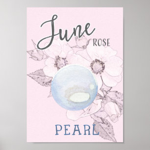 Poster Juin Rose et Pearl Anniversaire