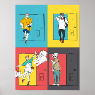 Poster Jujutsu Kaisen Portes Anime Dansant Outro