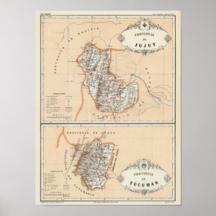 Poster Jujuy et Tucuman, Argentine