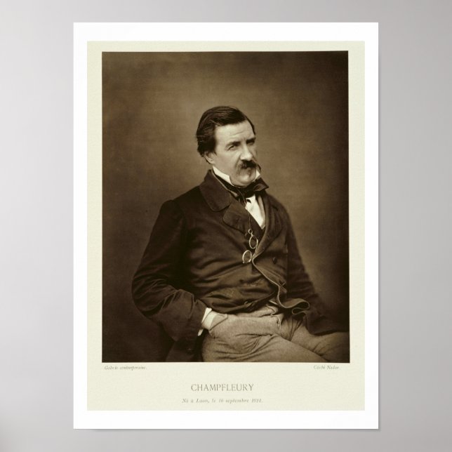 Poster Jules Francois Felix Husson, "Champfleury" (1821-8 (Devant)