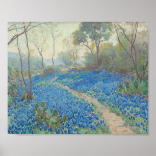 Poster Julian Onderdonk - A Hillside of Bluebonnets