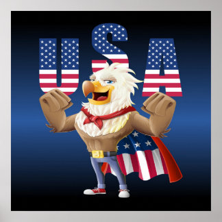 Poster July 4th eagle