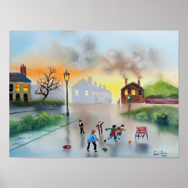 Poster jumpers pour poteaux de but peinture nostalgique (Devant)